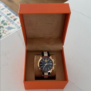 Tory Burch Women’s Watch in Gold and Blue